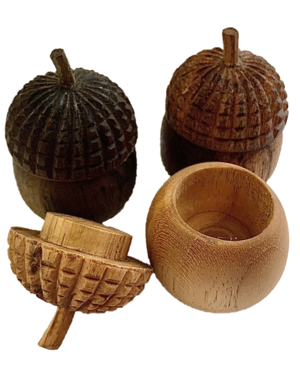 Papoose Toys Mini WW Acorn Pots/6pc