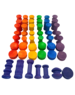 Papoose Toys Mini Rainbow Spools/49pc