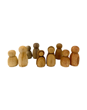 Papoose Toys Mini WW Wood Folk/10pc