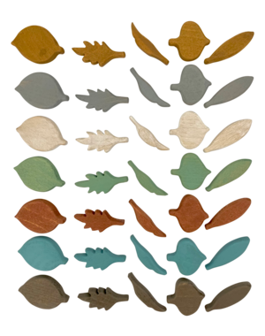 Papoose Toys Mini Earth Leaf Shapes/35pc