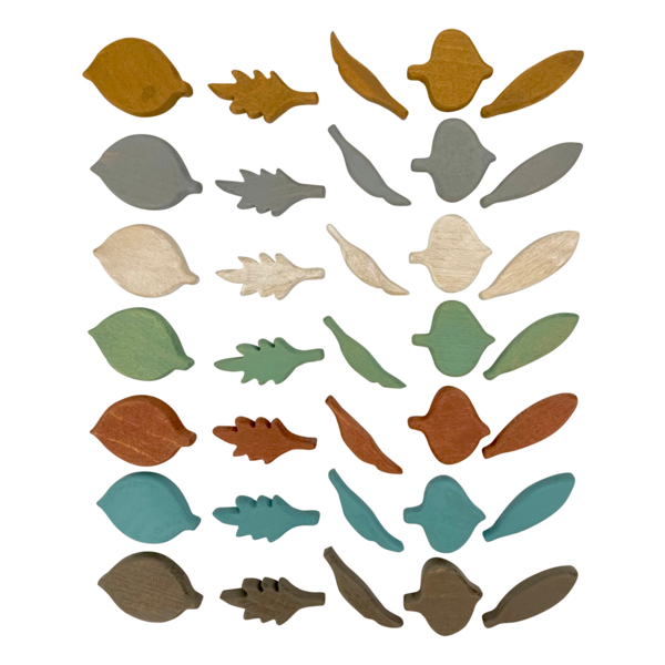 Papoose Toys Mini Earth Leaf Shapes/35pc