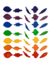 Papoose Toys Mini Rainbow Leaf Shape/35pc