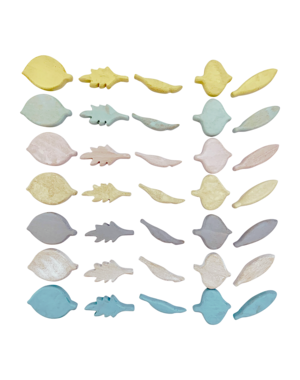 Papoose Toys Mini Pastel Leaf Shapes/35pc