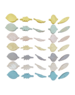 Papoose Toys Mini Pastel Leaf Shapes/35pc