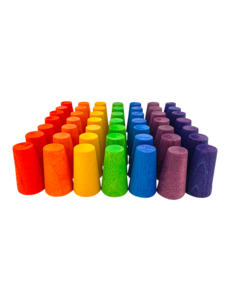 Papoose Toys Mini Rainbow Cones/49pc