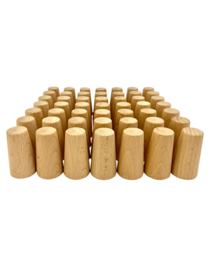 Papoose Toys Mini Natural Cones/49pc