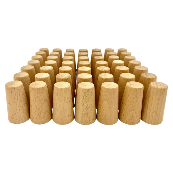 Papoose Toys Mini Natural Cones/49pc