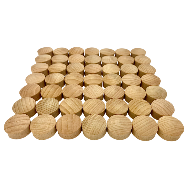 Papoose Toys Mini Natural Convex/49pc