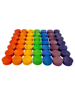 Papoose Toys Mini Rainbow Convex/49pc