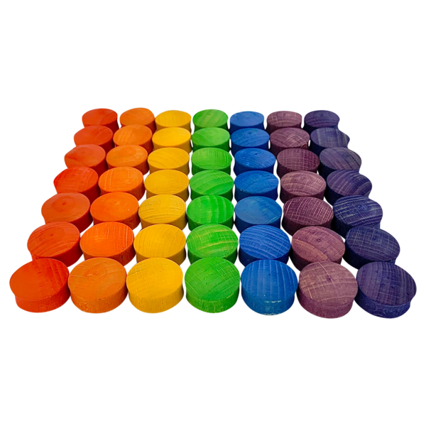 Papoose Toys Mini Rainbow Convex/49pc