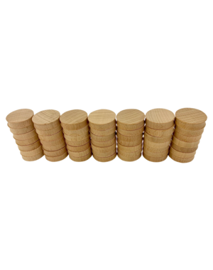 Papoose Toys Mini Natural Concave 4cm/49pc