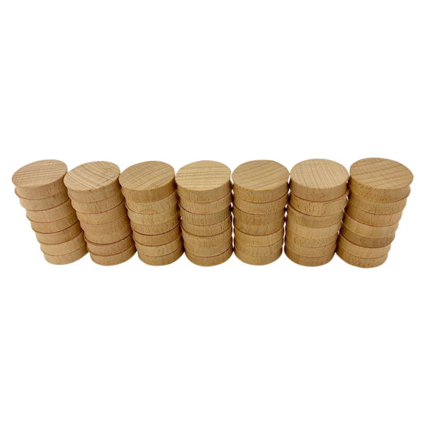 Papoose Toys Mini Natural Concave 4cm/49pc