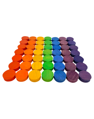 Papoose Toys Mini Rainbow Concave 4cm/49pc