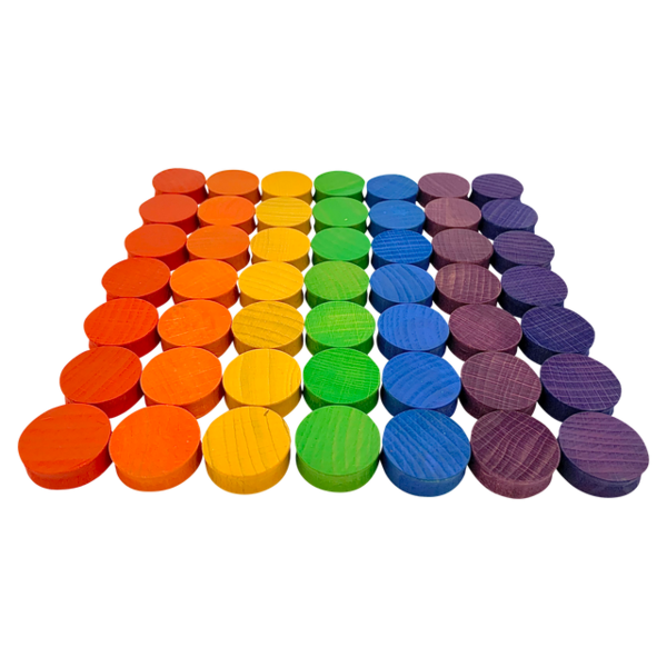 Papoose Toys Mini Rainbow Concave 4cm/49pc