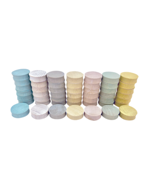 Papoose Toys Mini Pastel Concave 4cm/49pc