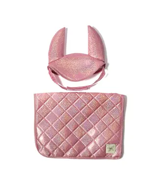  Zadeldekje en Mutsje roze voor Hobby Horse
