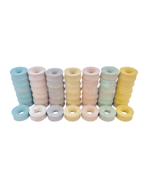 Papoose Toys Mini Pastel Ring 2.5cm/49pc