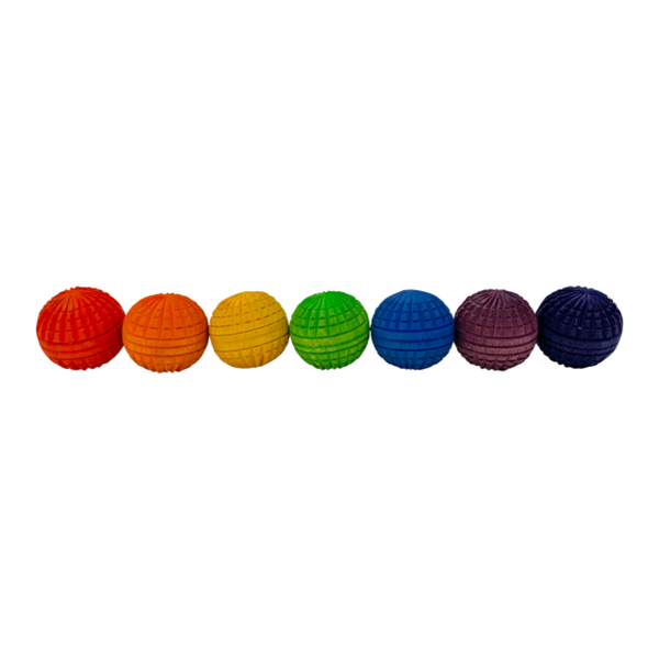 Papoose Toys Mini Rainbow Acorn Balls/7pc