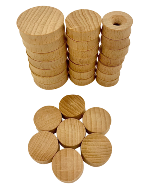 Papoose Toys Mini Natural Rounds/28pc