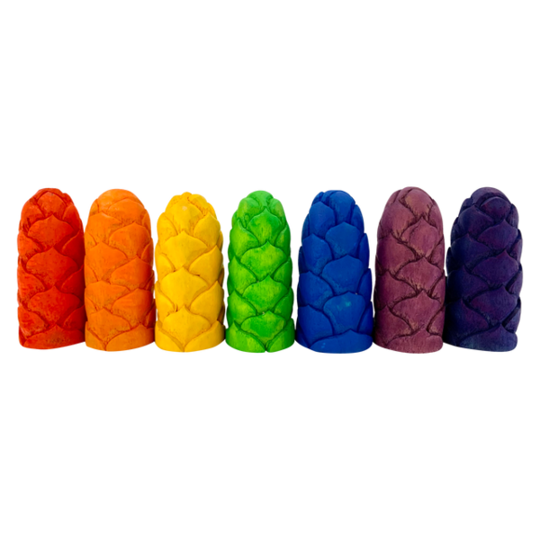 Papoose Toys Mini Rainbow Flower Bud Lr/7pc