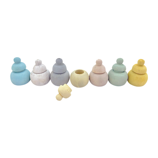 Papoose Toys Mini Pastel Pot/7pc