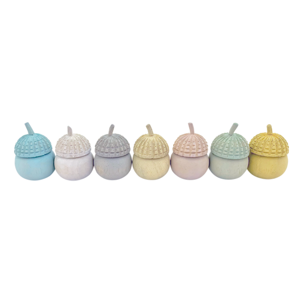 Papoose Toys Mini Pastel Acorn Pots/7pc