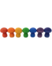 Papoose Toys Mini Rainbow Mushroom/7pc