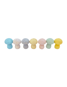 Papoose Toys Mini Pastel Mushroom/7pc