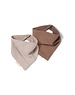 Nuuroo Acile terry bib 2-pack-Cobblestone / Cappuccino