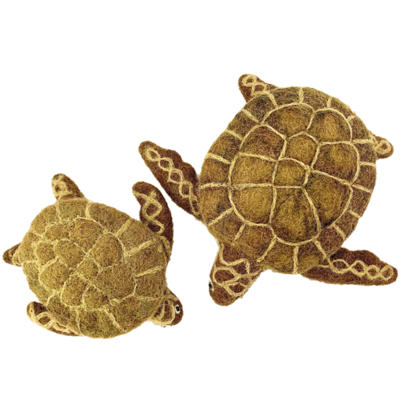 Papoose Toys Brown Turtles/2pc