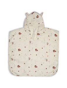 Nuuroo Flor mousseline poncho-creme eenhoorn