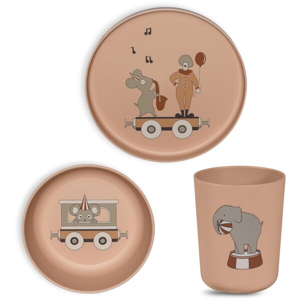 Nuuroo Milas bioplastic (PLA) dinerset 3-pack