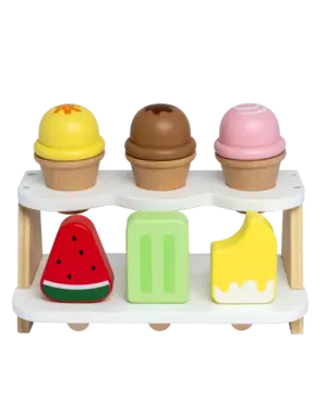 IJskraam met 6 ijsjes