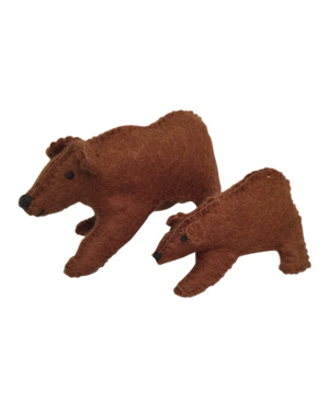 Papoose Toys Bear and Cub/2pc