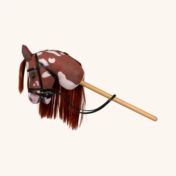 Stokpaard Coco rood/wit