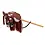 Stokpaard Coco rood/wit