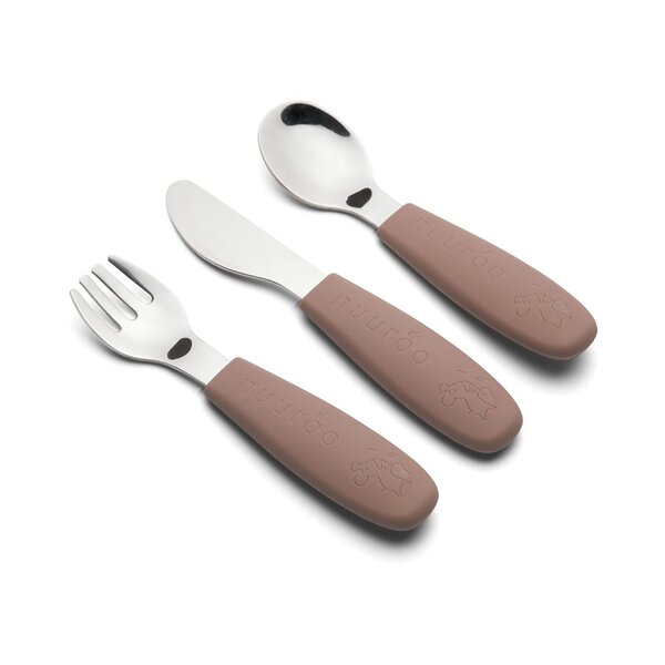 nuuroo Jana cutlery set 3 pack-chocolate malt