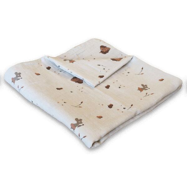 Nuuroo Minnie muslin swaddle cream unicorn