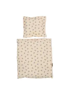  Poppenbedset blauwe strik, 40cm