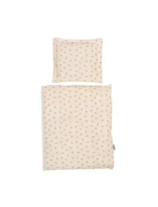  Poppenbedset roze strik, 50cm