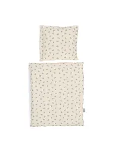  Poppenbedset blauwe strik, 50cm