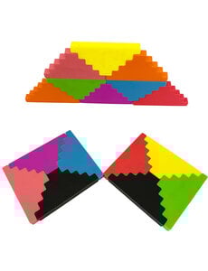 Papoose Toys Siliconen trapvormige Blokken/16 stuks