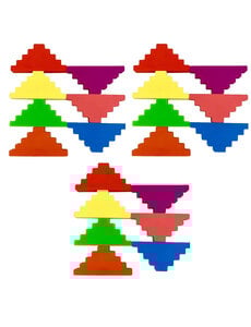 Papoose Toys Siliconen trapvormige blokken/21 stuks