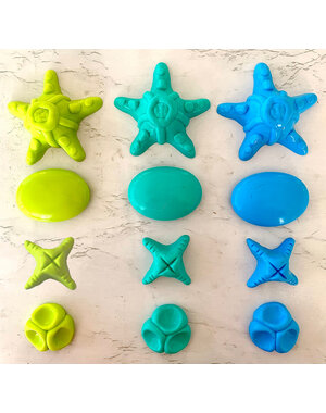 Papoose Toys Siliconen zeevormen/12 stuks