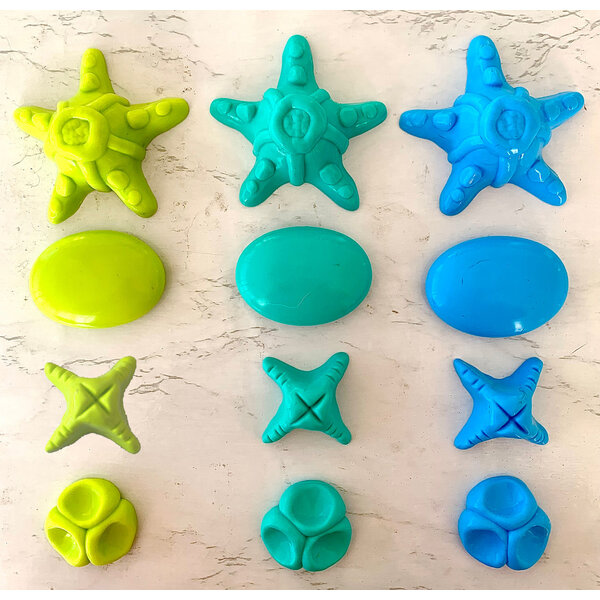 Papoose Toys Siliconen zeevormen/12 stuks