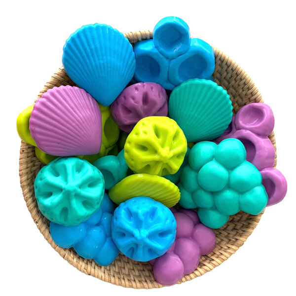 Papoose Toys Siliconen meer Zeevormen B/16 stuks