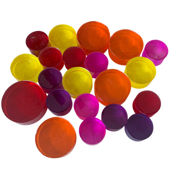 Papoose Toys Grote Mandala Lucite schijven Hot/21 stuks