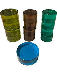 Papoose Toys Kleine Mandala Lucite schijven, cool/13 stuks