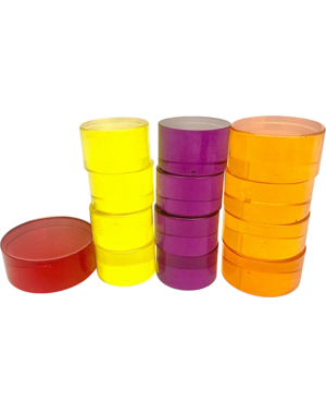 Papoose Toys Kleine Mandala Lucite schijven, hot/13 stuks