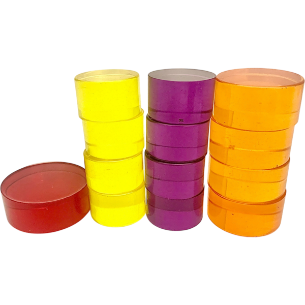 Papoose Toys Kleine Mandala Lucite schijven, hot/13 stuks